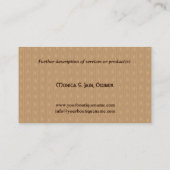 Mehndiの装飾用の名刺 名刺 (裏面)