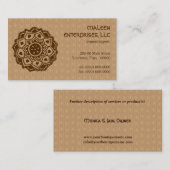 Mehndiの装飾用の名刺 名刺 (正面/裏面)