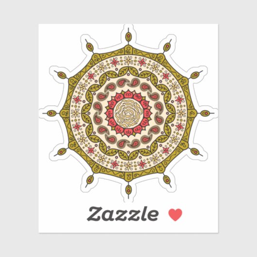 Mehndiファンタジー金ゴールド輪郭ステッカー シール (シート)