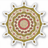 Mehndiファンタジー金ゴールド輪郭ステッカー シール (正面)