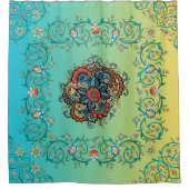 Mehndi魔法：バーダントフローラの輝き シャワーカーテン (正面)