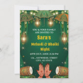  Mehndi & Dholki Night Ceremony Invitation 招待状 (正面)