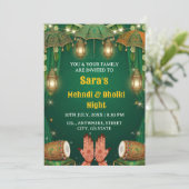  Mehndi & Dholki Night Ceremony Invitation 招待状 (スタンド正面)