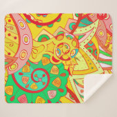 Mehndi Doodle：民族カラフル的な質感。 シェルパブランケット (正面(横))