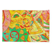 Mehndi Doodle:民族カラフル的な質感。 枕カバー (裏面)