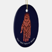 Mehndi Hand Tattoo Art  セラミックオーナメント (右)
