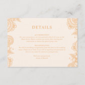 Mehndi Hennaのエンク結婚ロージャカード エンクロージャーカード (正面)