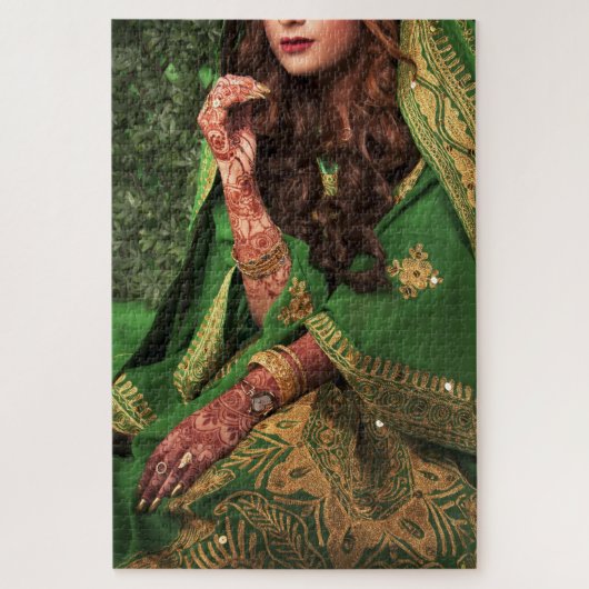 Mehndi Henna、インディアン花嫁ジグソーパズル1014 pc。 ジグソーパズル (縦)