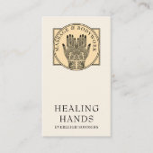 Mehndi Henna Massage Healing Arts Hands Business C 名刺 (正面)