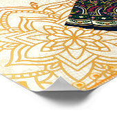 Mehndi & sangeet manadala and cute Indian couple ポスター (角)