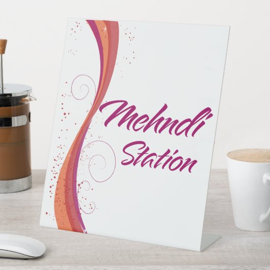 Mehndi station 台座サイン (インサイチュ)