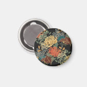 Mehndi Traceryタイル：民族シームレスデザイン マグネット (正面/裏面)