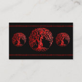 Mehndi Tree of Life (Henna) （赤） 名刺 (裏面)
