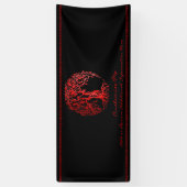 Mehndi Tree of Life (Henna) （赤） 横断幕 (縦)