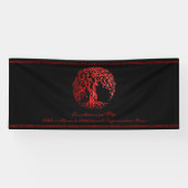 Mehndi Tree of Life (Henna) （赤） 横断幕 (横)