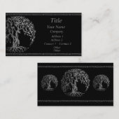 Mehndi Tree of Life (Henna) (Silver) 名刺 (正面/裏面)