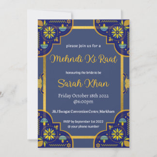 Mehndi Wedding Invitation 招待状