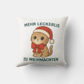 Mehr Leckerlis zu Weihnachten - lustige katzen クッション (裏面)