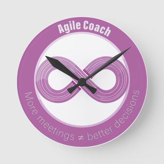 Mehr Meetings sind nicht immer besser ラウンド壁時計 (正面)