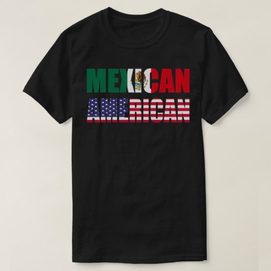 Meican American Flag  Tシャツ (デザイン正面)