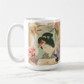 Meiji Era Beauty: Ukiyo-e – Traditional Japanese  コーヒーマグカップ (左)