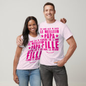 meilleur papa fille comme la mienne citation famil tシャツ (ユニセックス)