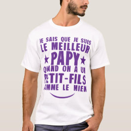 meilleur papy petit fils comme le mien citation fa tシャツ