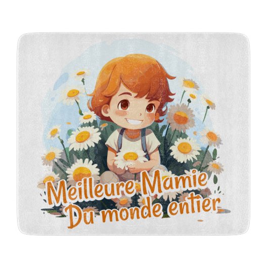 Meilleure Mamie du monde entier カッティングボード (正面)