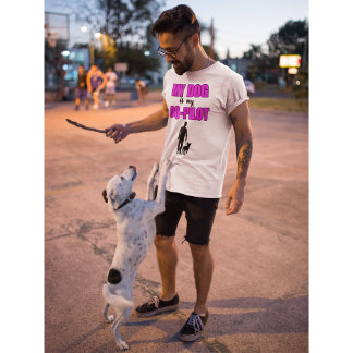 Mein Hund ist mein Partner Pink Modernes Design Tシャツ