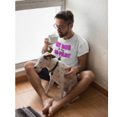 Mein Hund ist mein Partner Pink Modernes Design Tシャツ