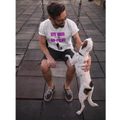 Mein Hund ist mein Partner Pink Modernes Design Tシャツ