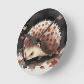 Mein kleiner Igel-Freund „Zwergerl“ ラウンド壁時計 (傾斜)