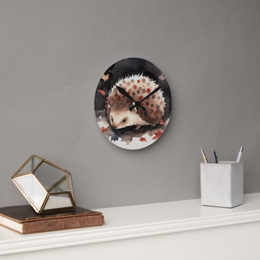 Mein kleiner Igel-Freund „Zwergerl“ ラウンド壁時計 (オフィス)