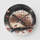 Mein kleiner Igel-Freund „Zwergerl“ ラウンド壁時計 (正面)