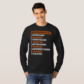 mein perfekterラベル1. aufwachen, 2. wandern wander tシャツ (正面フル)