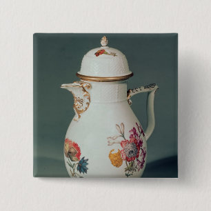 Meissenのコーヒーポット、c.1740-50 缶バッジ
