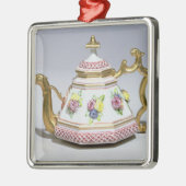 Meissenの八角形のティーポット、c.1718 メタルオーナメント (左)