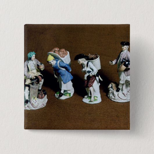 Meissenの姿: saddler、ヤギの販売人 缶バッジ (正面)