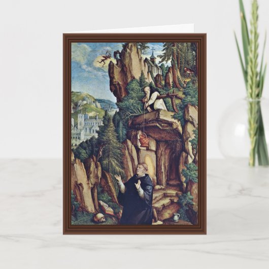 MeisterフォンMeßkirch著祈りの言葉のSt.ベネディクト(あって下さい カード (正面)