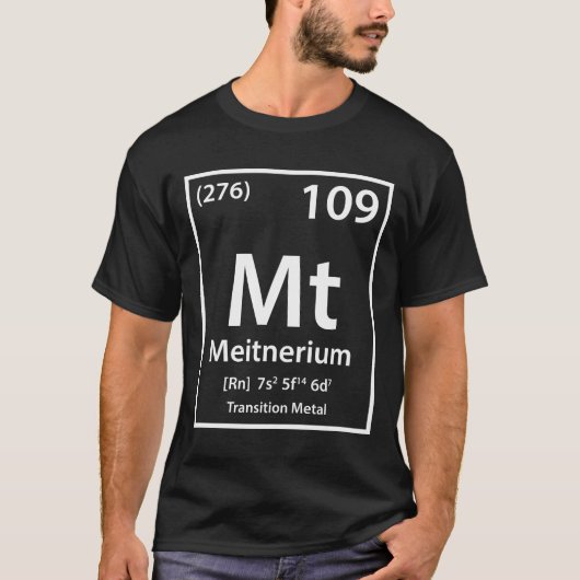 Meitnerium要素(白) Tシャツ (正面)