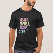 Mejor Esposa Desde 2006 16th Wedding Anniversary 1 Tシャツ (正面)