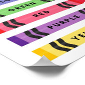 MEKIMI – カラーズボキャブラリークレヨン ポスター (角)