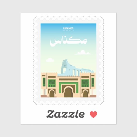 Meknes Morocco Postage Stamp Travel シール (シート)