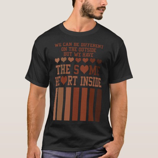Mel違う内の同じハートの外側に Tシャツ (正面)
