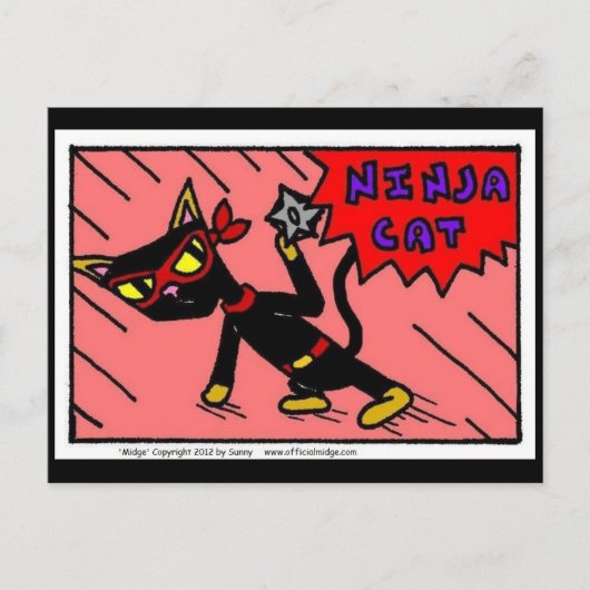 Mel「忍者CAT」ポストカード ポストカード (正面)