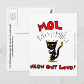 Mel "MOL: MEOW OUT LOUD"ポストカード ポストカード (正面/裏面)