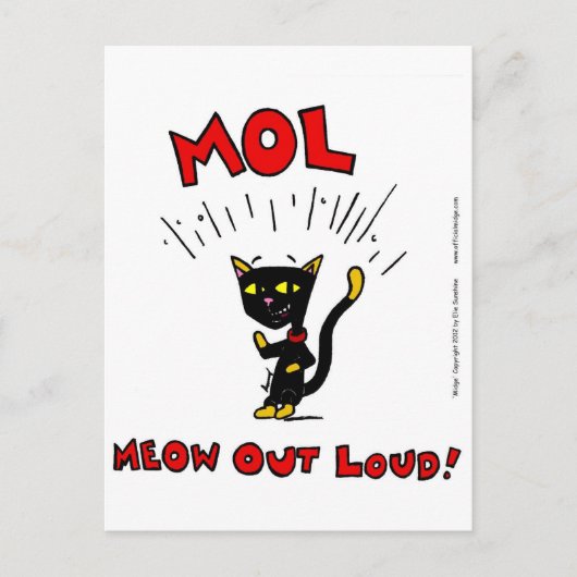Mel "MOL: MEOW OUT LOUD"ポストカード ポストカード (正面)
