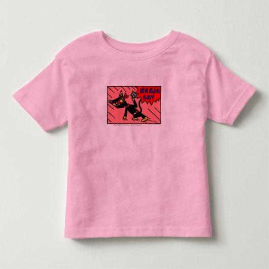 Mel NINJA CAT 子供用リングTシャツ トドラーTシャツ (正面)