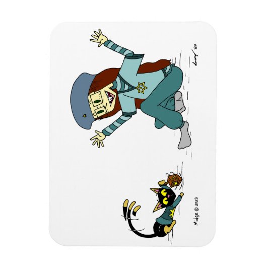 Mel the Cat and Maizy Hanukkah Magnet マグネット (縦)