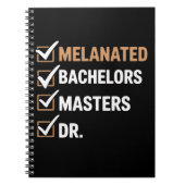 Melanated Doctorate Graduation PhD EDD Bachelor ノートブック (正面)